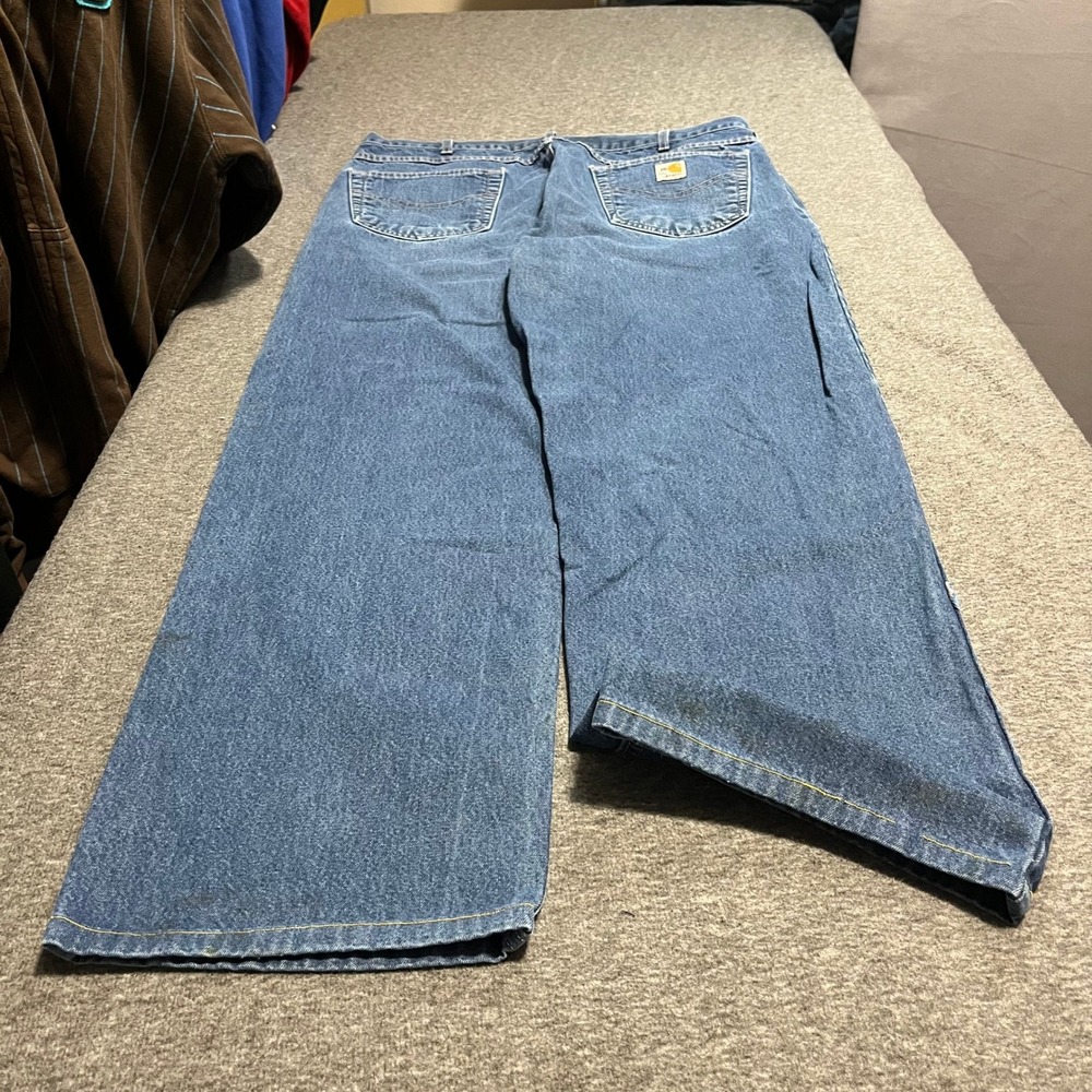 Carhartt FR Flame Resistant Work Jeans Mens 38x34 Blue Denim Relaxed Straight